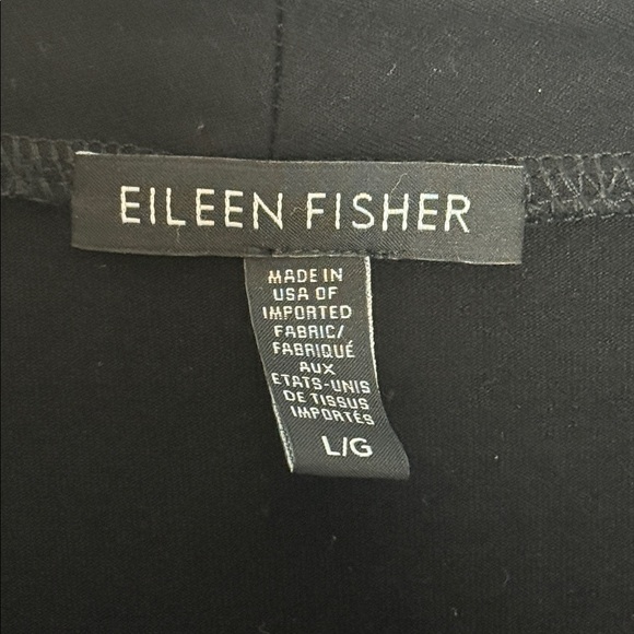 Eileen Fisher Black Open Cardigan Sweater Large - Picture 2 of 6